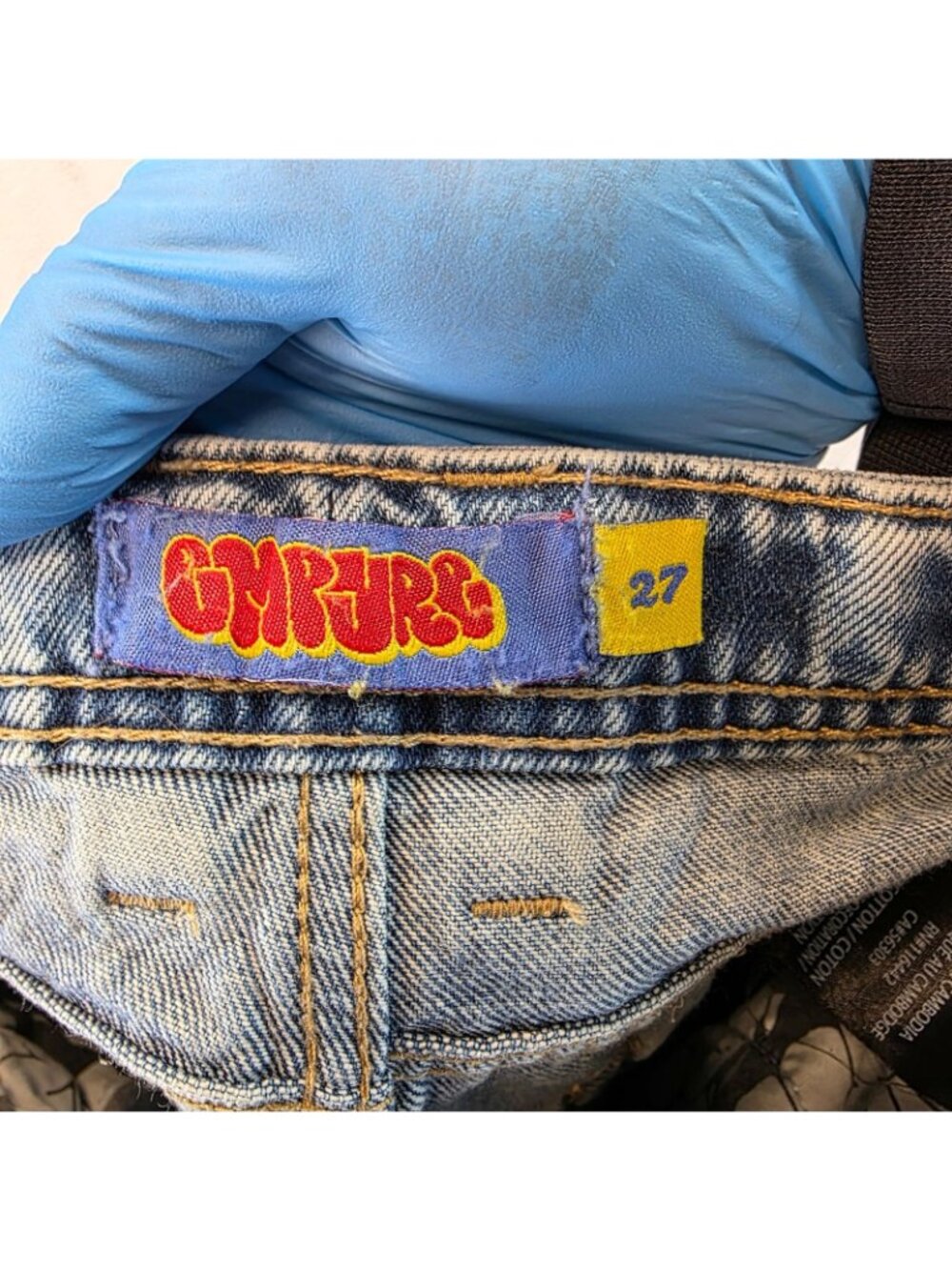 Empyre Jeans Youth 27 Blue Straight Loose Skate Adjustable Waist 100% Cotton - Picture 3 of 13